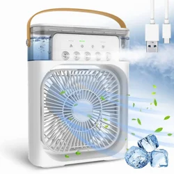 Portable Air Conditioner Fan, Mini Evaporative Air Cooler with 7 Colors LED Light - Smart Home